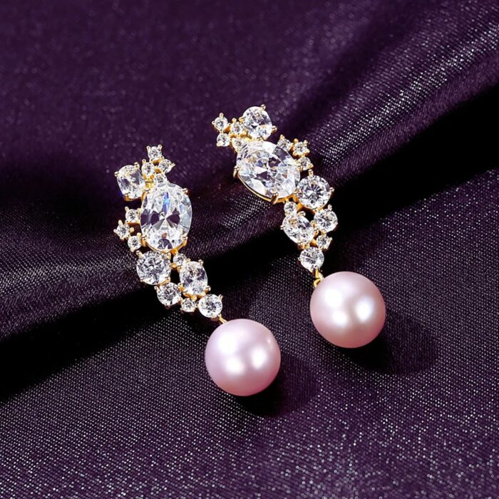 Natural Freshwater Sterling Silver Pearl Stud Earring Adalynn - Sassygrove