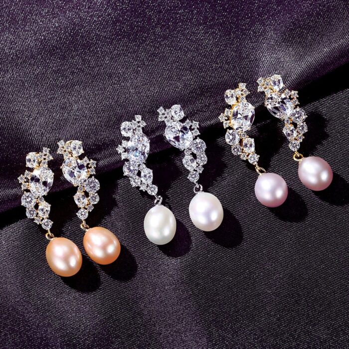 Natural Freshwater Sterling Silver Pearl Stud Earring Adalynn - Sassygrove
