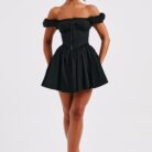 Phoebe Mini Dress-Black - Sassygrove