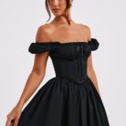 Phoebe Mini Dress-Black - Sassygrove