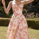 Rosalia Midi Sundress - Pink Peony - Sassygrove
