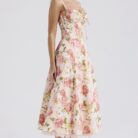 Rosalia Midi Sundress - Pink Peony - Sassygrove