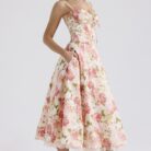 Rosalia Midi Sundress - Pink Peony - Sassygrove