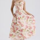 Rosalia Midi Sundress - Pink Peony - Sassygrove