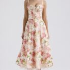 Rosalia Midi Sundress - Pink Peony - Sassygrove
