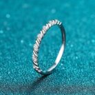 Row Moissanite 925 Sterling Silver Ring Dee - Sassygrove