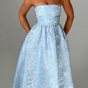 Sienna Midi Dress- Blue - Sassygrove