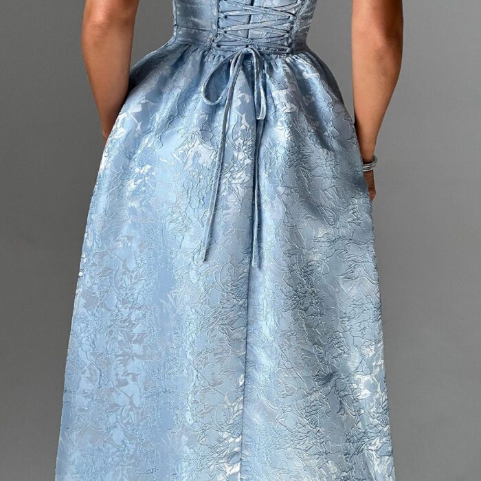 Sienna Midi Dress- Blue - Sassygrove