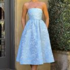 Sienna Midi Dress- Blue - Sassygrove