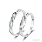 Simple Band Moissanite Promise Ring For Couple Liv - Sassygrove