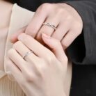 Simple Band Moissanite Promise Ring For Couple Liv - Sassygrove