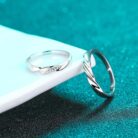 Simple Band Moissanite Promise Ring For Couple Liv - Sassygrove