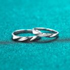 Simple Band Moissanite Promise Ring For Couple Liv - Sassygrove