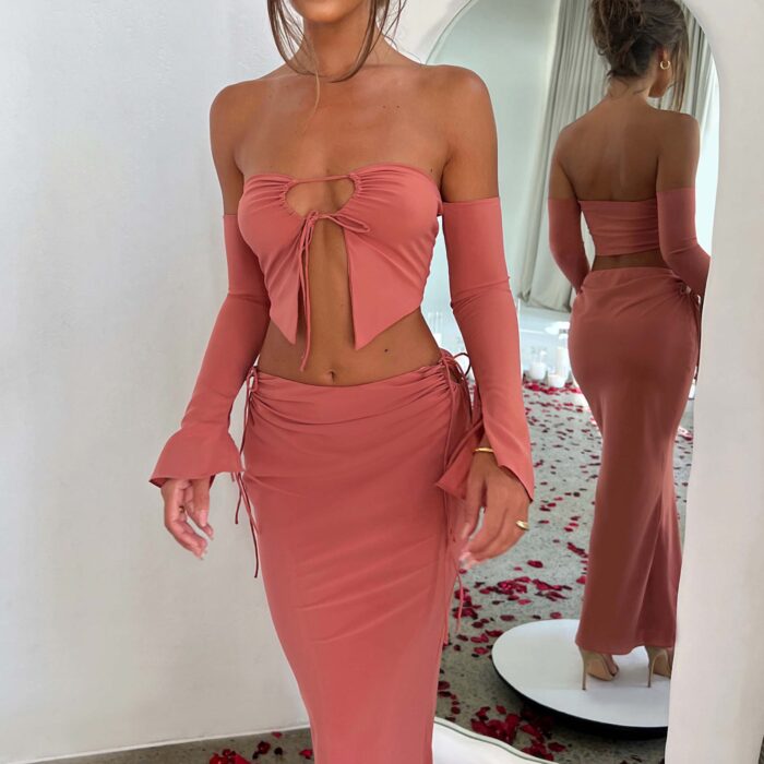 Tana Maxi Skirt - Rose Pink - Sassygrove