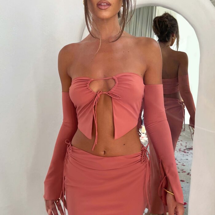 Tana Maxi Skirt - Rose Pink - Sassygrove