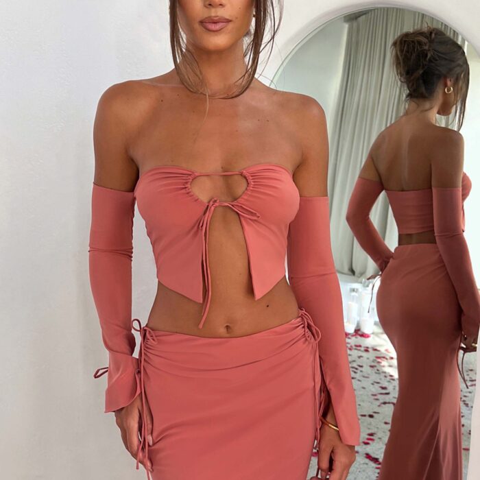 Tana Maxi Skirt - Rose Pink - Sassygrove