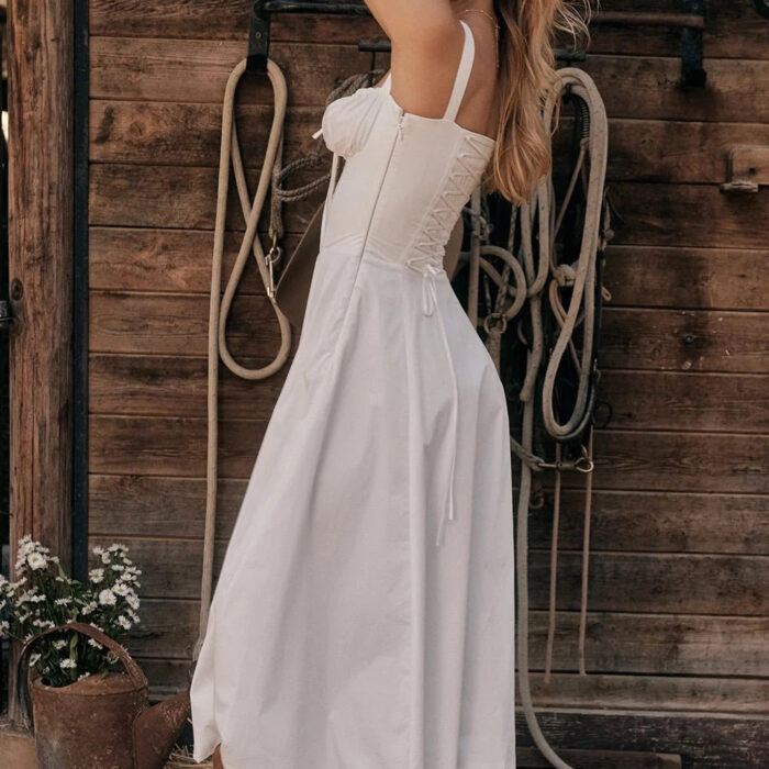 Tiana Midi Dress - Milkmaid - Sassygrove