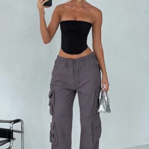 Tinashe Cargo Pants - Charcoal - Sassygrove