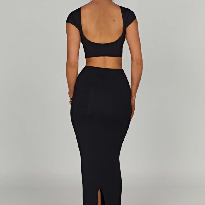 Yazmin Maxi Skirt - Black - Sassygrove