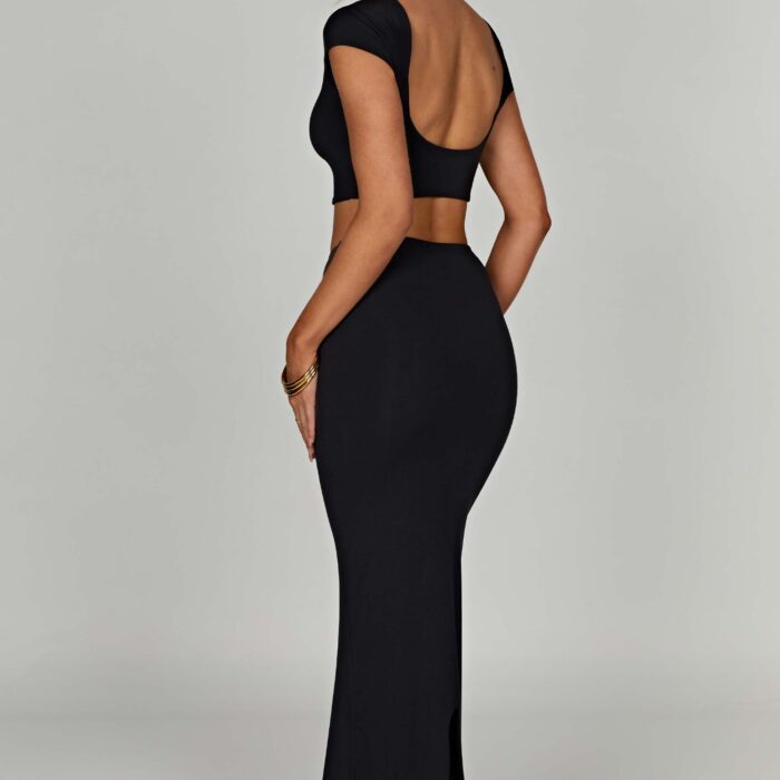 Yazmin Maxi Skirt - Black - Sassygrove