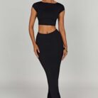 Yazmin Maxi Skirt - Black - Sassygrove
