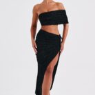 Elsa Midi Skirt - Black - Sassygrove