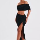 Elsa Midi Skirt - Black - Sassygrove