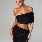 Elsa Midi Skirt - Black - Sassygrove