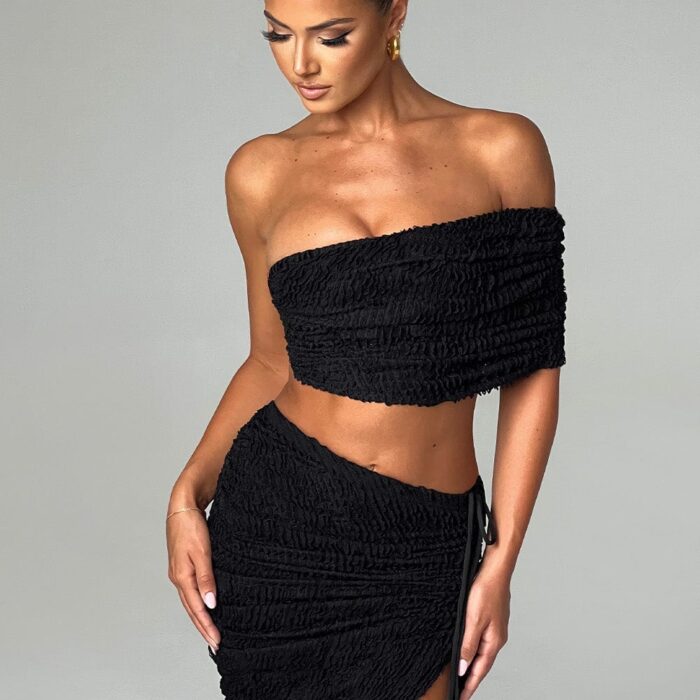 Elsa Midi Skirt - Black - Sassygrove