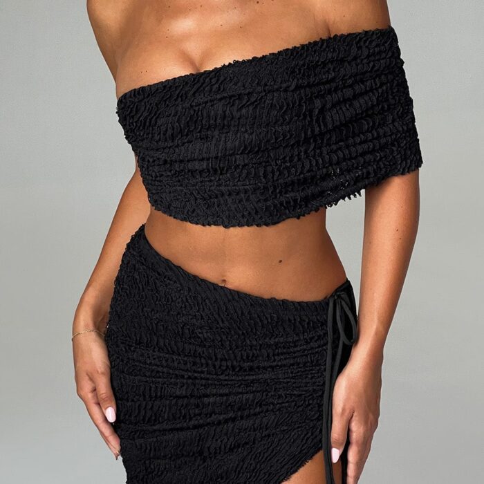 Elsa Midi Skirt - Black - Sassygrove