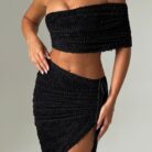 Elsa Midi Skirt - Black - Sassygrove