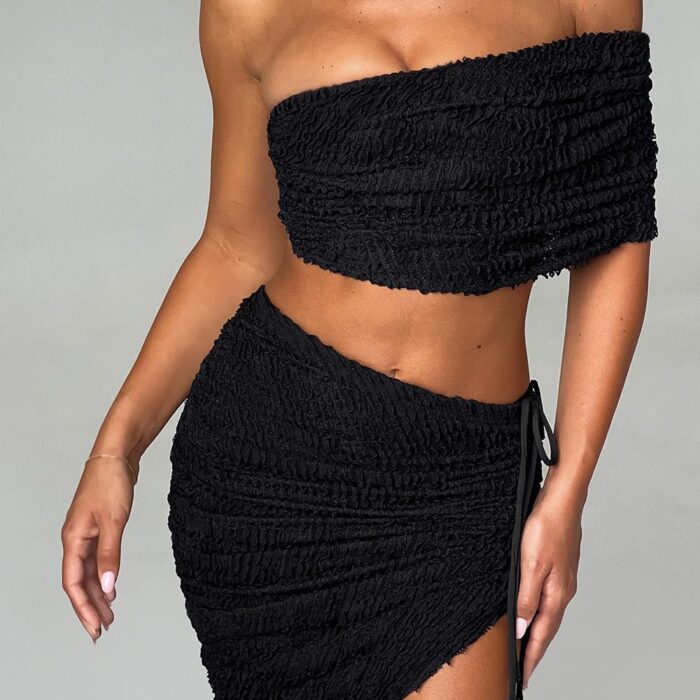 Elsa Midi Skirt - Black - Sassygrove